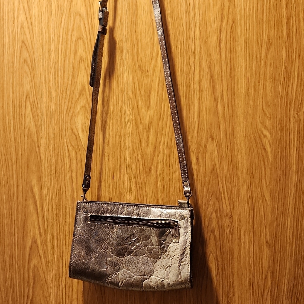 Patricia Nash Turati Chocolate Metalic Crossbody Bag